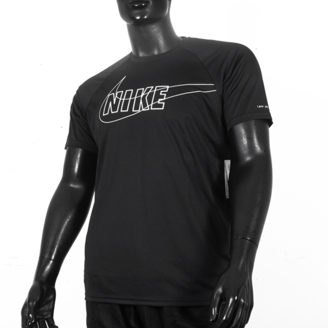 Nike [NESSD690-001 男 短袖 上衣 防曬衣 T恤 抗UV 運動 休閒 透氣 舒適 黑