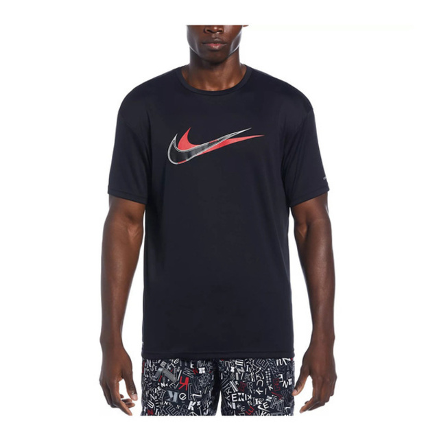 Nike [NESSE512-001 男 短袖 上衣 防曬衣 T恤 抗UV 運動 休閒 透氣 舒適 夏日 海灘 黑