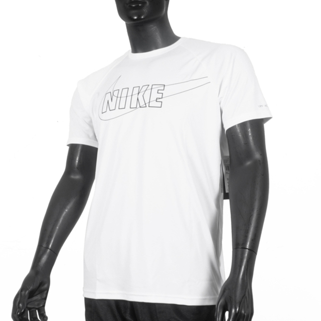 Nike [NESSD690-100 男 短袖 上衣 防曬衣 T恤 抗UV 運動 休閒 透氣 舒適 白