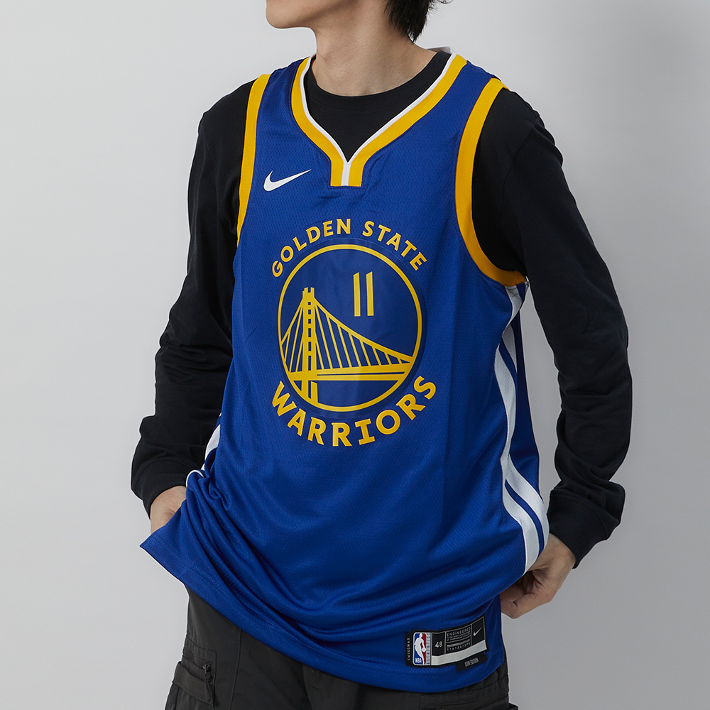 Nike Dri-FIT NBA 男款 藍色 運動 快乾 排濕 勇士隊 籃球背心 DN2005-402