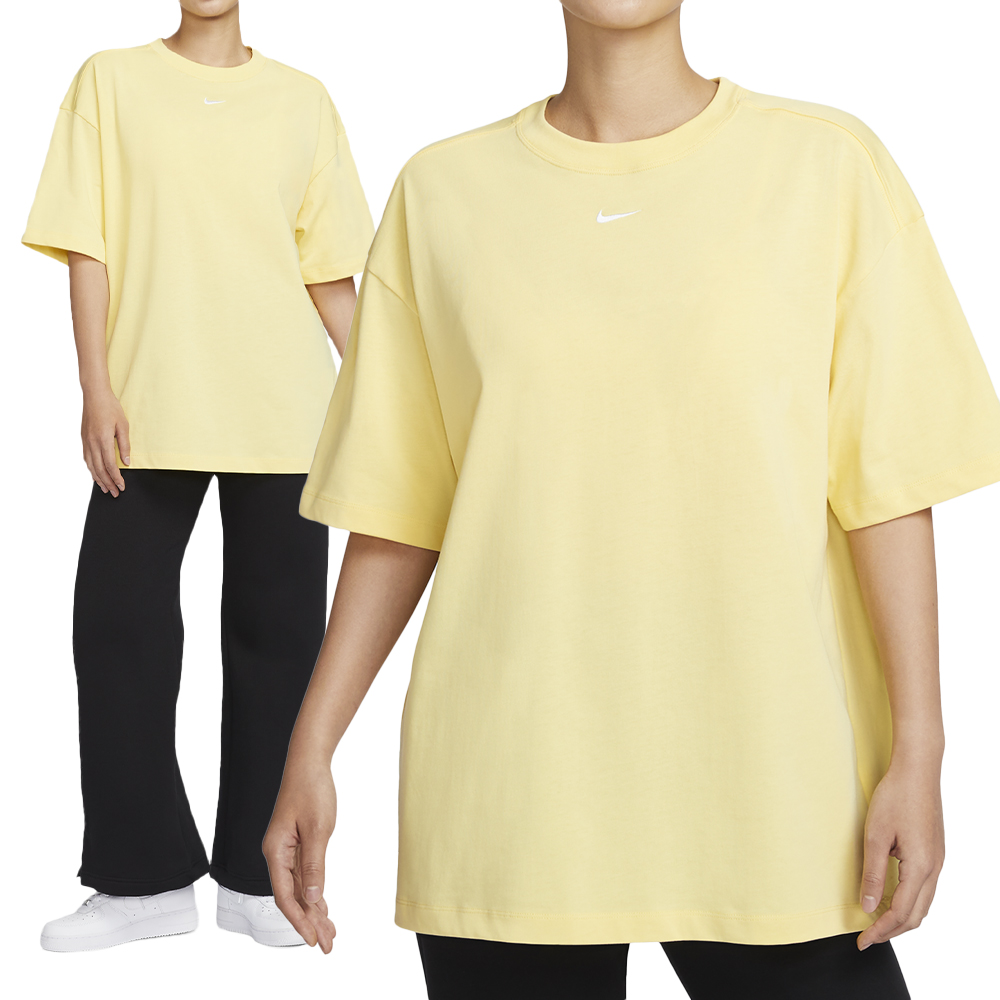 Nike AS W NSW ESSNTL OS SS TEE 女款 黃色 休閒 運動 圓領 短袖 DX7911-722