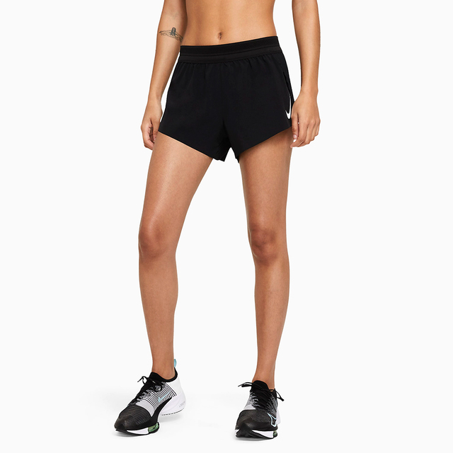 Nike AS W DFADV SHORT [CZ9399-010 女 短褲 運動 慢跑 路跑 輕盈 修身 摺紋 黑白
