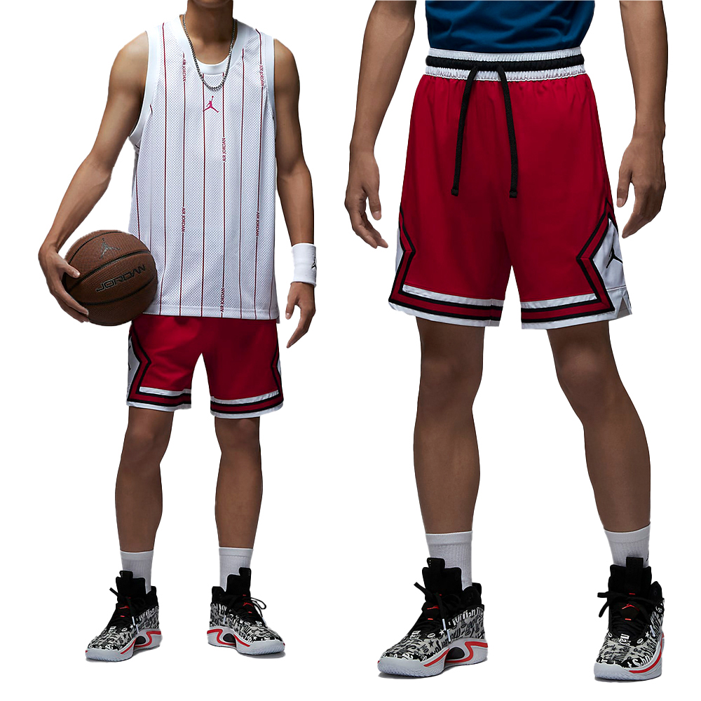 Nike Jordan DF SPRT WVN DMND 男 紅 喬丹 運動 籃球 休閒 短褲 FB7581-687