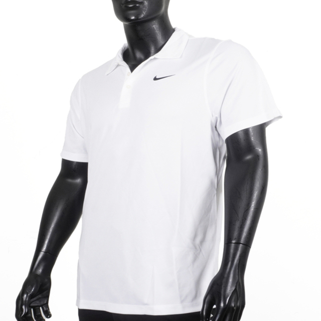 Nike [APS080-100 男 POLO衫 短袖 上衣 運動 休閒 高爾夫球 網球 吸濕排汗 舒適 透氣 白
