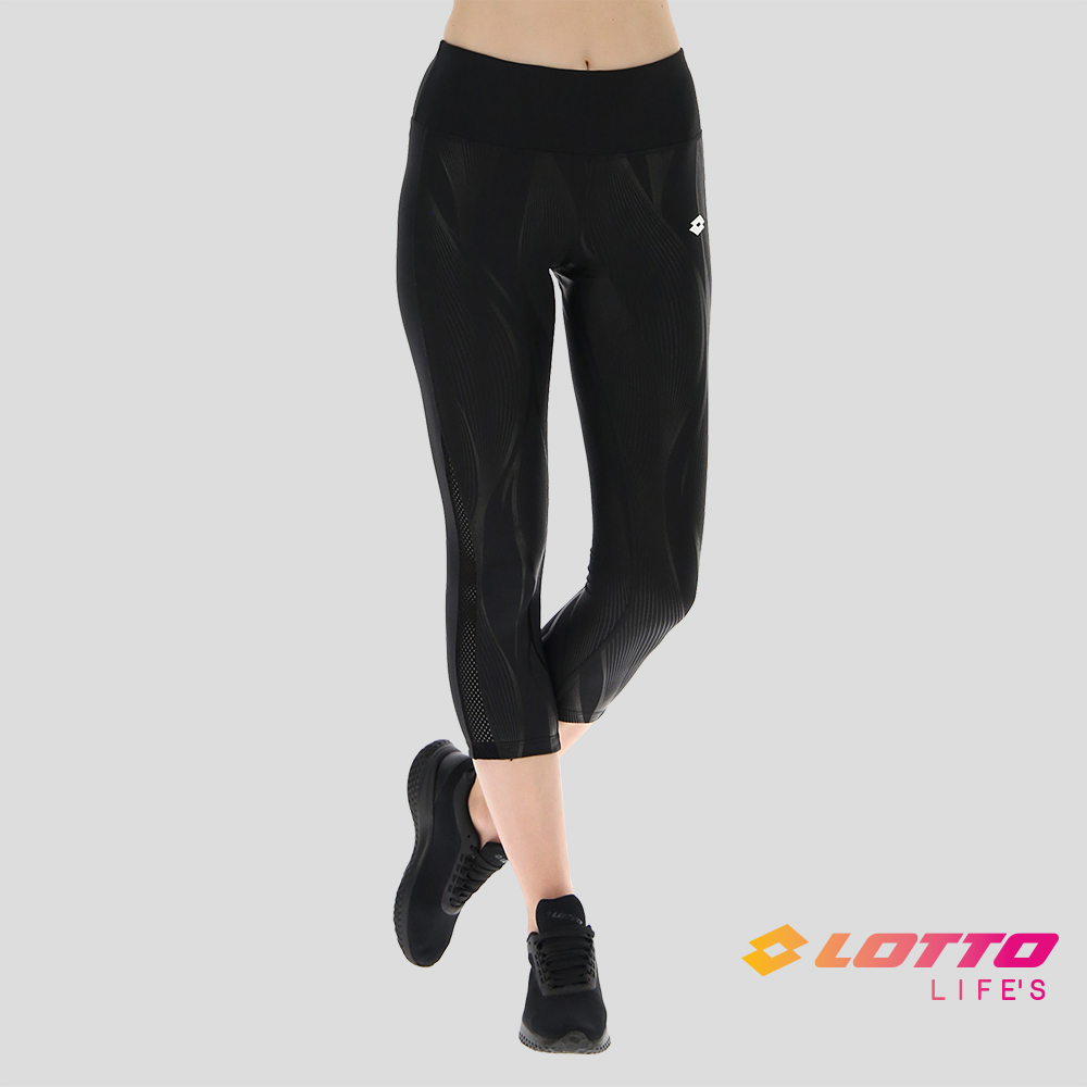 【LOTTO】義大利 女 訓練彈力緊身褲(黑-LT2154891CL)