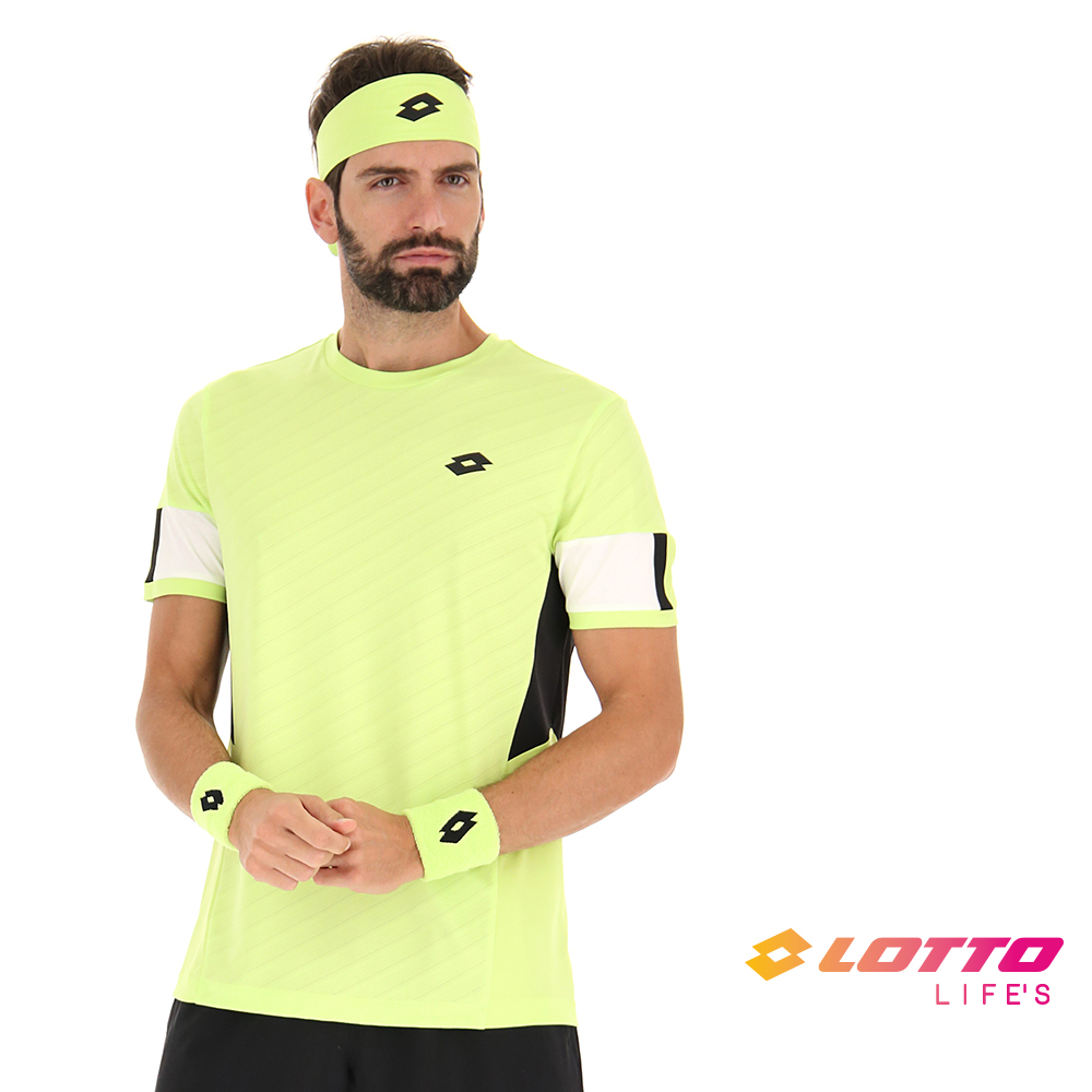 【LOTTO 義大利】男 專業網球T-SHIRT(綠)