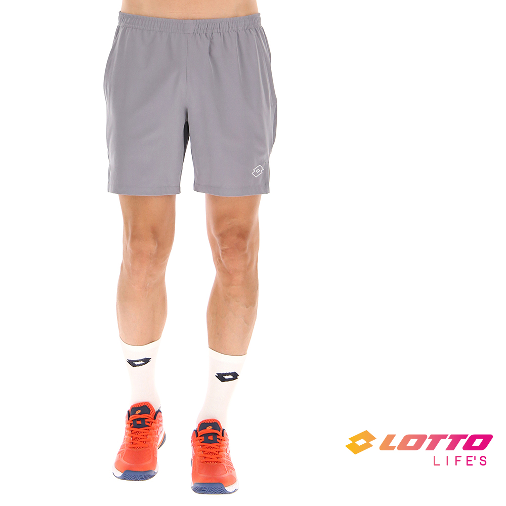 【LOTTO 義大利】男 專業網球褲 (7吋)(銀灰)