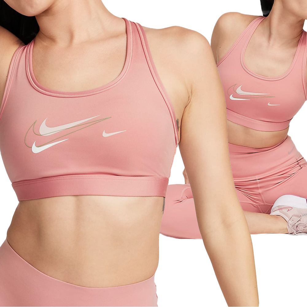 Nike AS W NK DF SWSH MED 女款 粉色 運動 訓練 中強度 運動內衣 FN8512-699