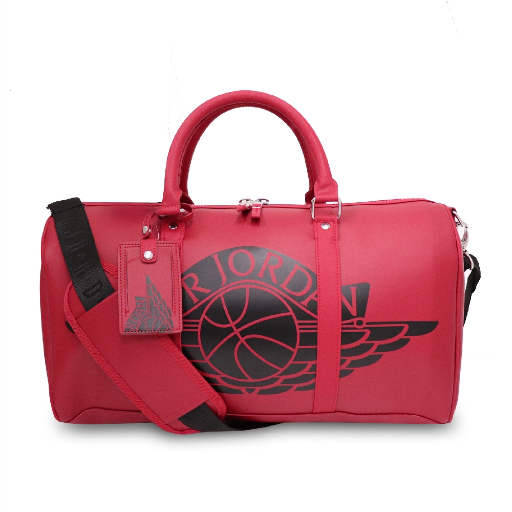 Nike 手提包 Jordan Duffle Bag 男女款 喬丹 飛人 外出 旅行 行李袋 紅 黑 JD2023013AD-002