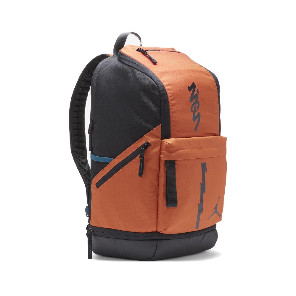 Nike 後背包 Jordan Backpack 男款 喬丹 飛人 可裝筆電 側邊水壺袋 大容量 橘 黑 JD2123001GS-002