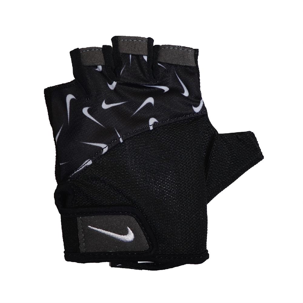 Nike 手套 Gym Elemental Gloves 女款 健身 重訓 魔鬼氈 黏扣帶 鬆緊可調 黑 白 N0002556-091