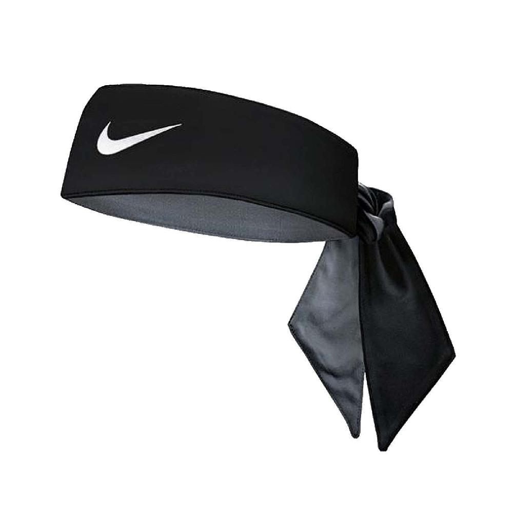 Nike 頭巾 Tennis Headband 男女款 頭帶 運動休閒 可調頭圍 網球 吸汗 黑 白 NTN0001-0OS