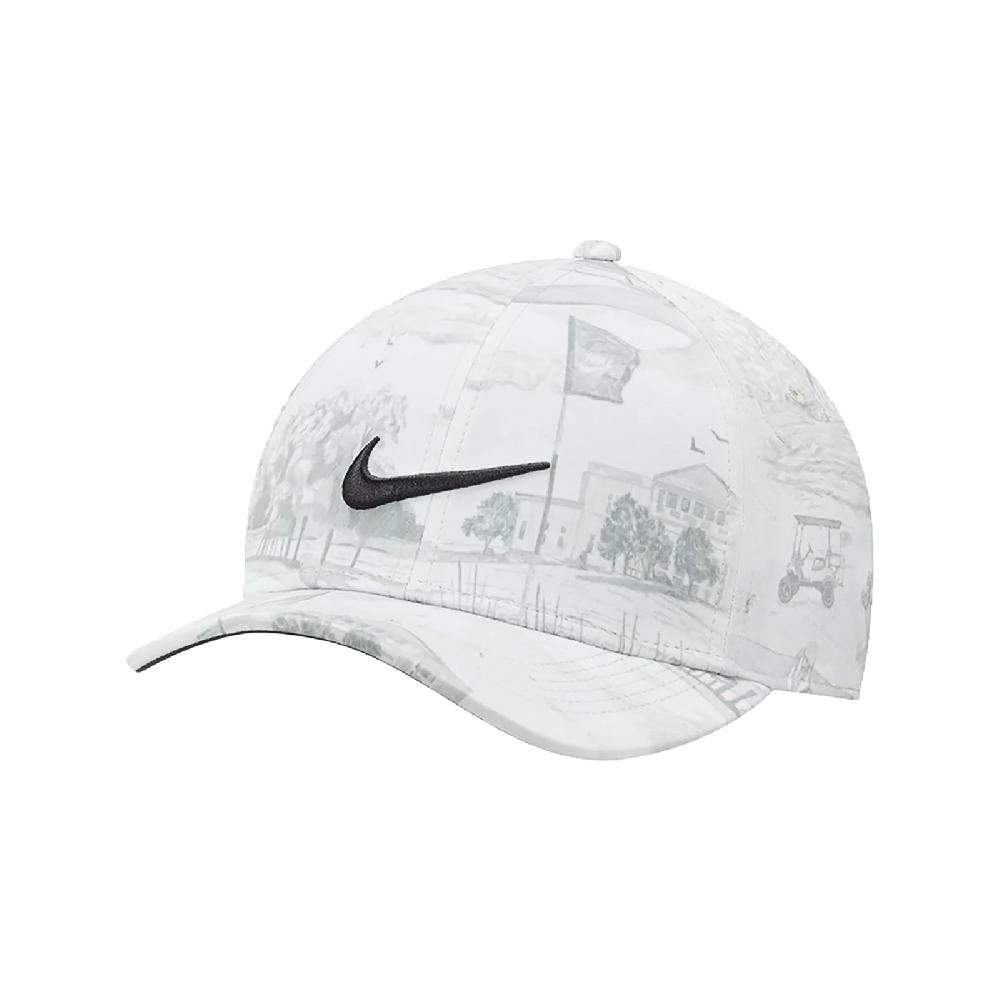 Nike 高爾夫帽 Golf Cap 男女款 黑白 印花 素描 仿舊 毛圈布 鴨舌帽 老帽 帽子 DN1950-025