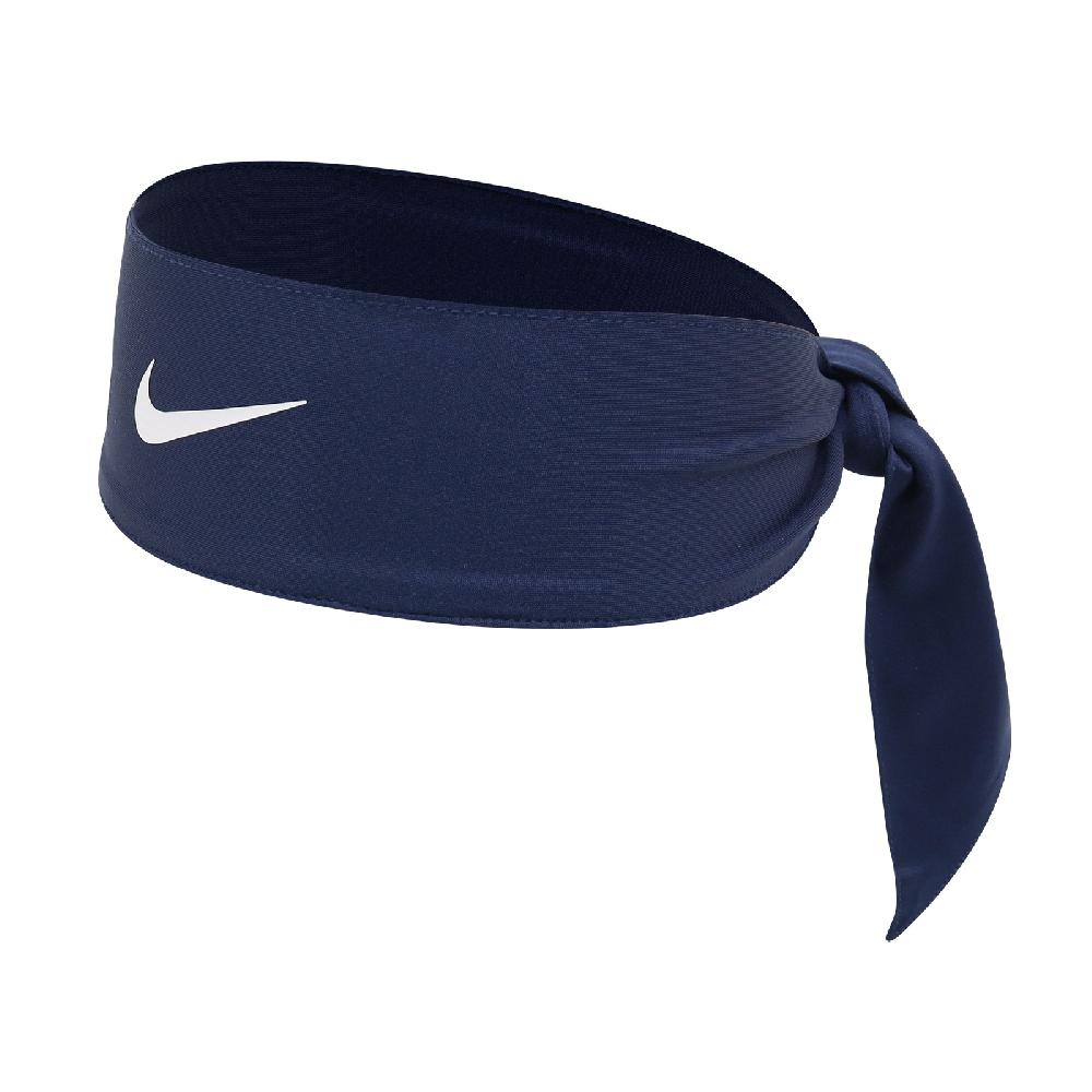 Nike 耐吉 頭帶 Dri-FIT 4.0 Headband 男女款 藍 白 可調頭圍 吸濕排汗 頭巾 N100214640-1OS