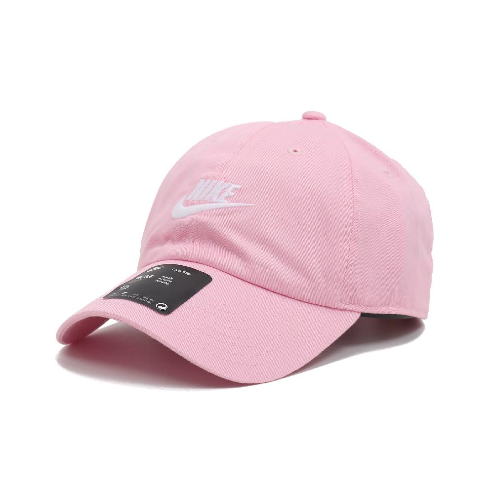 Nike 耐吉 棒球帽 Club Futura 老帽 粉紅 白 帽子 刺繡 復古 男女款 可調式 FB5368-690