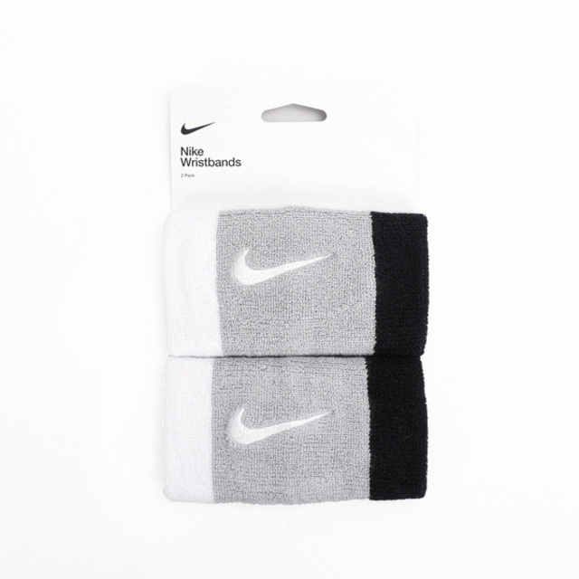 Nike Swoosh [N0001586016OS 加長腕帶 2入 運動 打球 健身 吸濕 排汗 黑灰