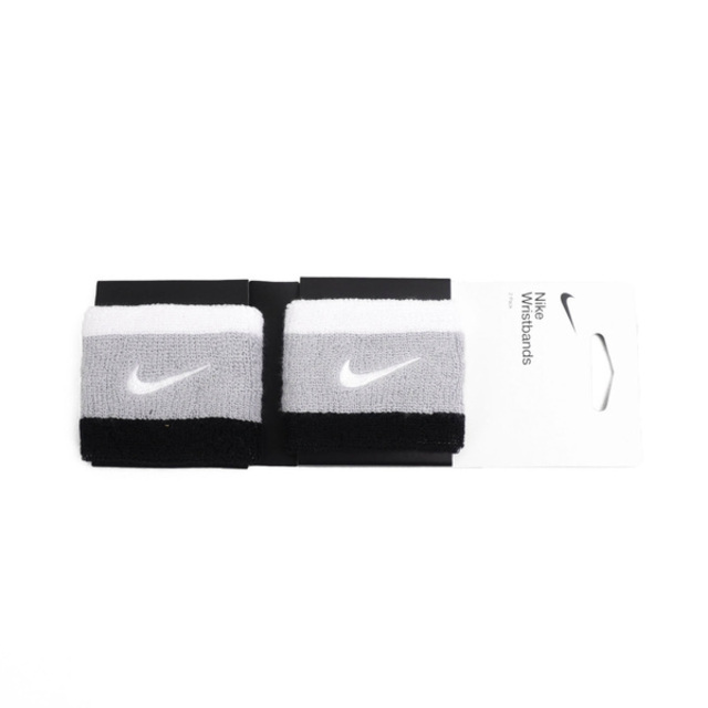 Nike Swoosh [N0001565016OS 腕帶 2入 運動 打球 健身 吸濕 排汗 黑灰