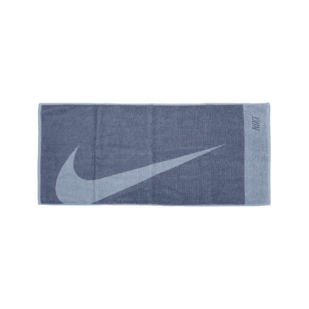 Nike 耐吉 毛巾 Jacquard Towel 灰藍 純棉 吸汗 大LOGO 健身 訓練 球類 運動毛巾 N100153948-0MD