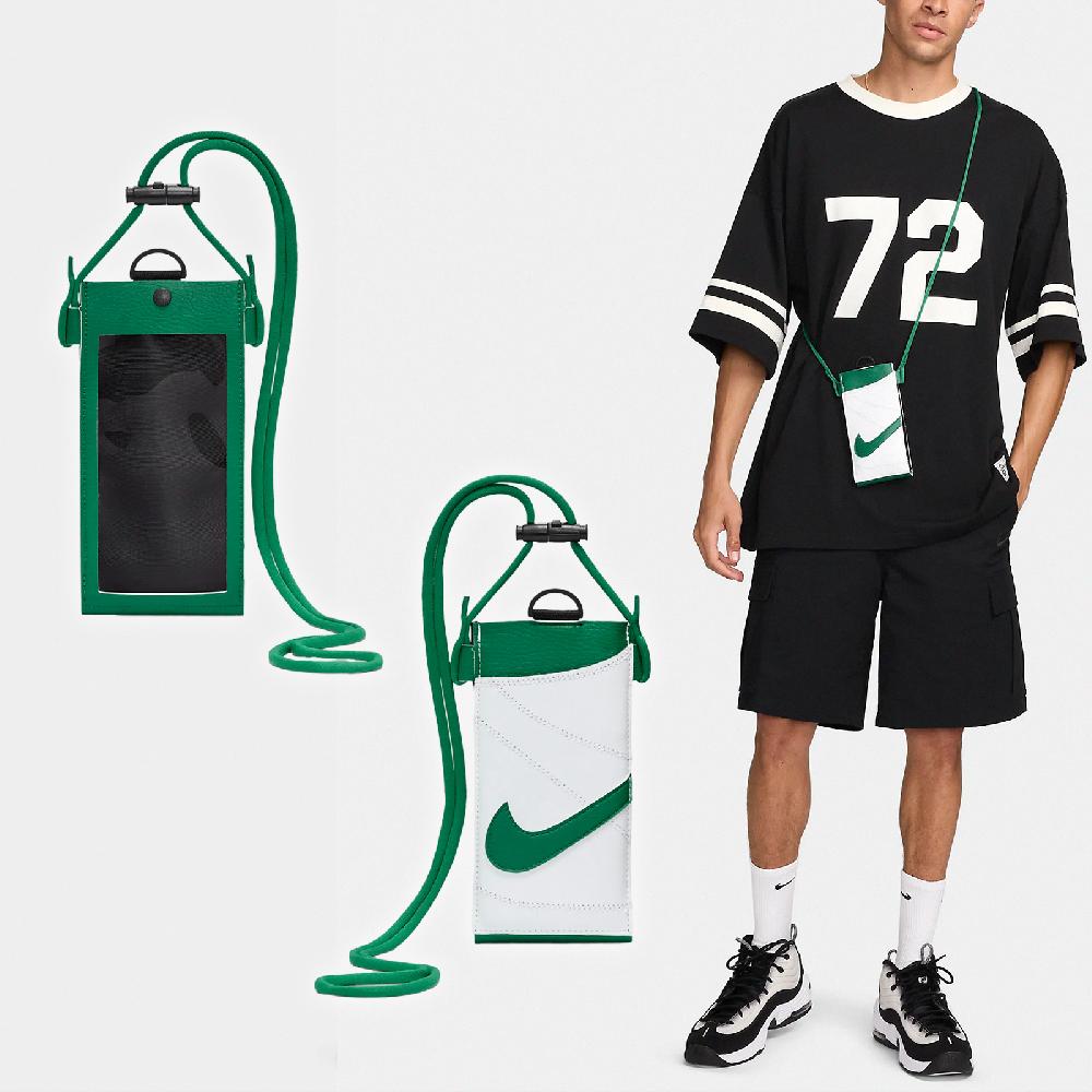 Nike 耐吉 手機斜背包 Premium Phone Crossbody Bag 綠 白 可觸控 可調背帶 小包 N101003631-1OS