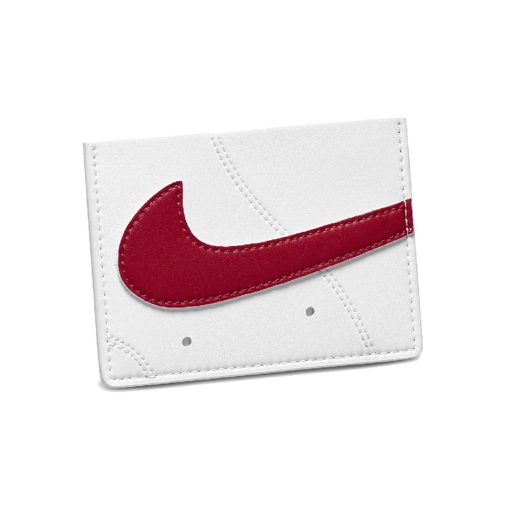 Nike 耐吉 錢包 Icon Air Force 1 Card Wallet 白 紅 皮革 卡片夾 皮夾 N100973817-3OS