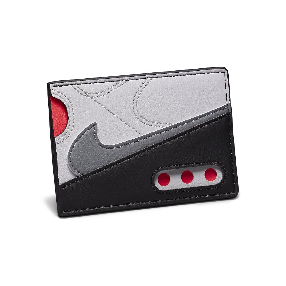 Nike 耐吉 錢包 Icon Air Max 90 Card Wallet 灰 紅 皮革 卡片夾 皮夾 N100974006-8OS