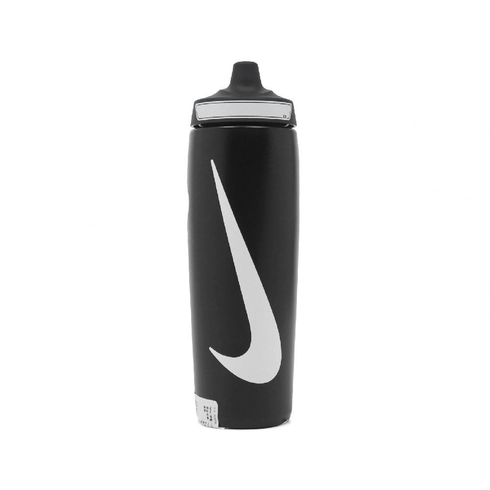 Nike 耐吉 水壺 Refuel Water Bottle 24 oz 黑 白 可擠壓 單車 運動水壺 N100766609-124