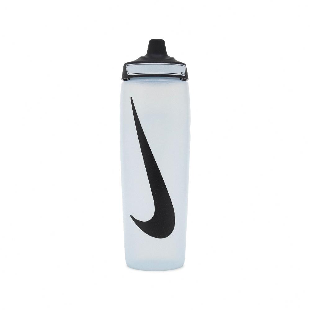 Nike 耐吉 水壺 Refuel Water Bottle 24 oz 黑 白 可擠壓 單車 運動水壺 N100766612-524