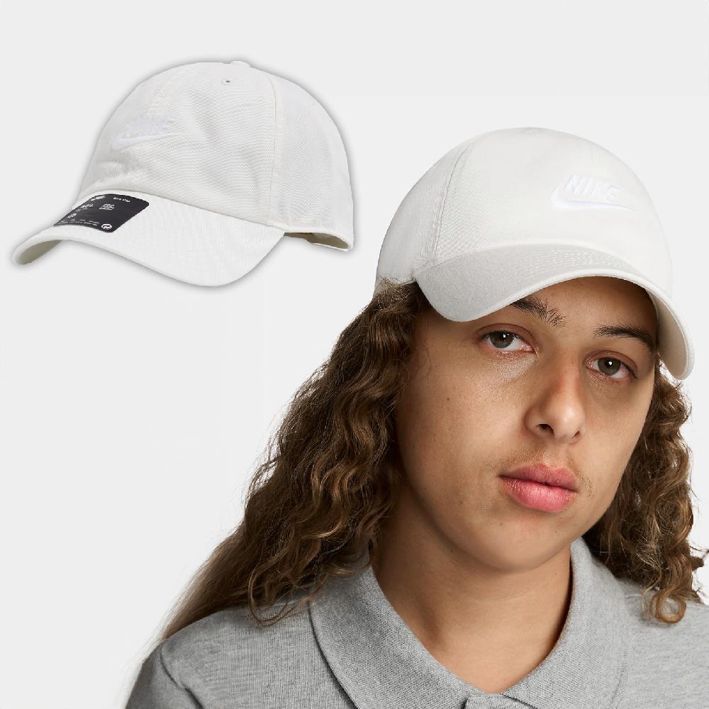 Nike 耐吉 棒球帽 Club Futura Baseball Cap 白 刺繡 可調帽圍 棉質 老帽 帽子 FB5368-133
