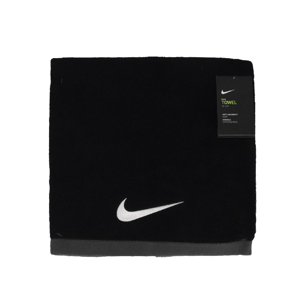 Nike 耐吉 大毛巾 Fundamental Towel 黑 灰 純棉 吸水性佳 浴巾 運動毛巾 N100152201-0LG