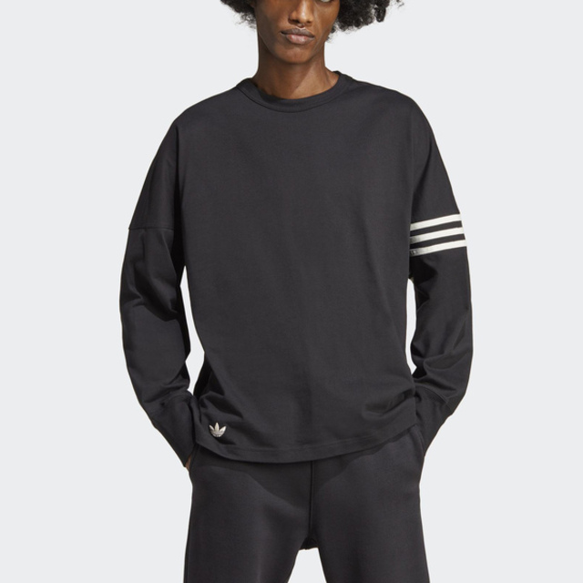 Adidas Neuclassics LS [HR8697 男 長袖 上衣 亞洲版 經典 休閒 極簡 寬鬆 黑白