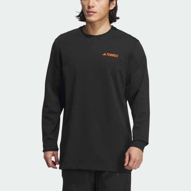 Adidas LS GFX Tee [IT8846 男 長袖 上衣 亞洲版 運動 戶外 休閒 寬鬆 舒適 棉質 黑