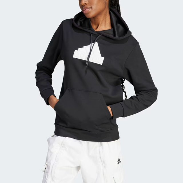 Adidas W FI BOS Hoodie [IM4874 女 連帽 長袖 上衣 運動 訓練 休閒 舒適 黑白