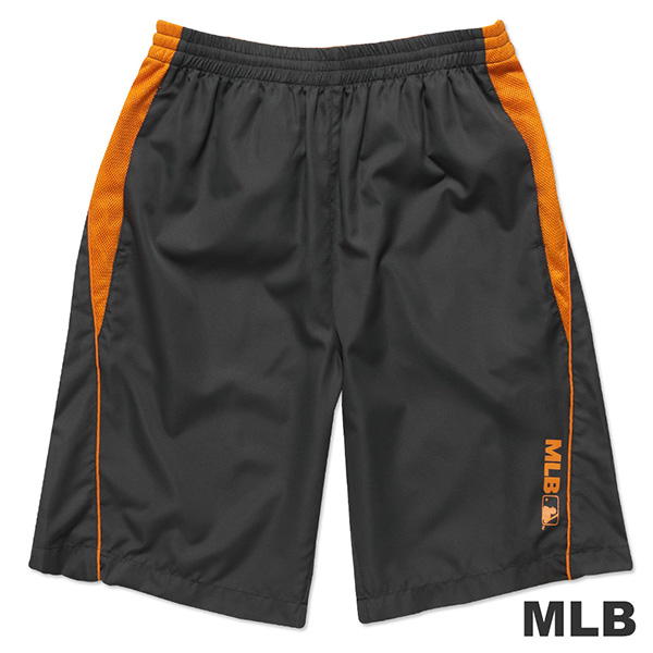MLB-美國職棒大聯盟風衣布撞色運動短褲-深灰 (男)