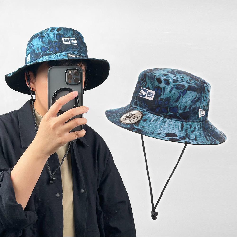 New Era 探險帽 Prym1 Camo Adventure Hat 藍 綠 渲染 可拆帽繩 戶外 帽子 NE14148018