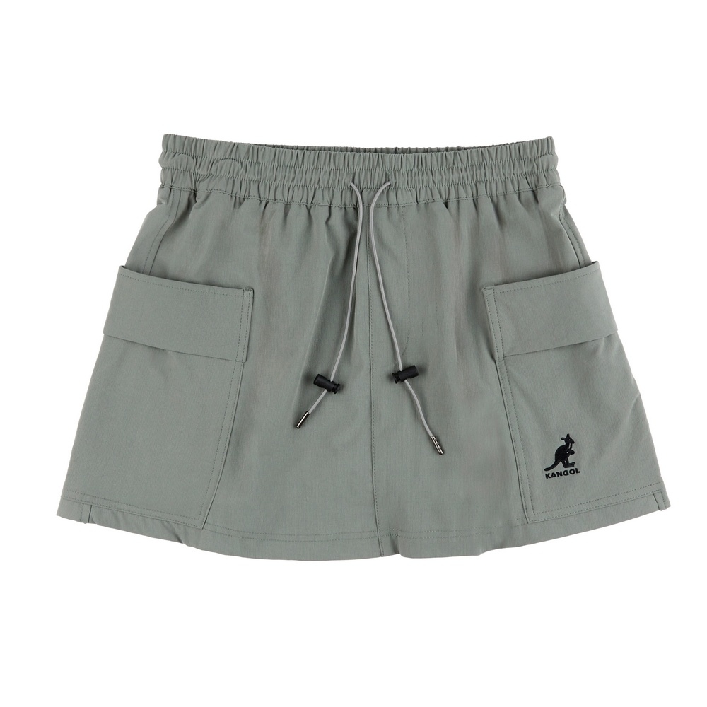 【KANGOL】女款工裝短褲裙 短褲 女 綠色-6422150671
