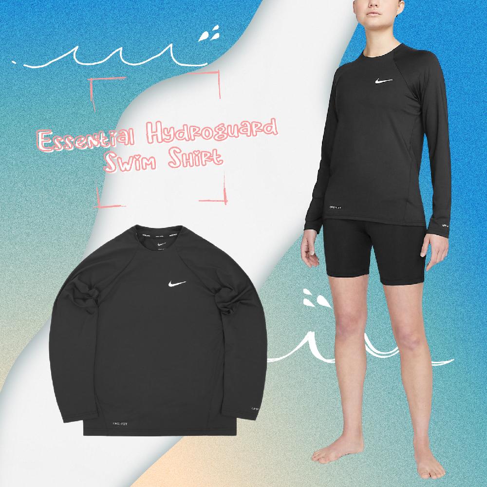 防曬衣 Essential Hydroguard Swim Shirt 女款 黑 長袖 抗UV 快乾 NESSA386-001