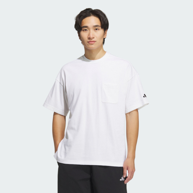 Adidas Pocket Tee JM2027 男 T恤 運動上衣 休閒短袖 白 亞版