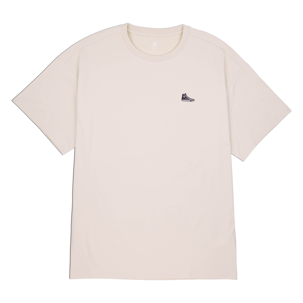 【CONVERSE】SNEAKER PATCH TEE 短袖上衣 中 米色-10027239-A11