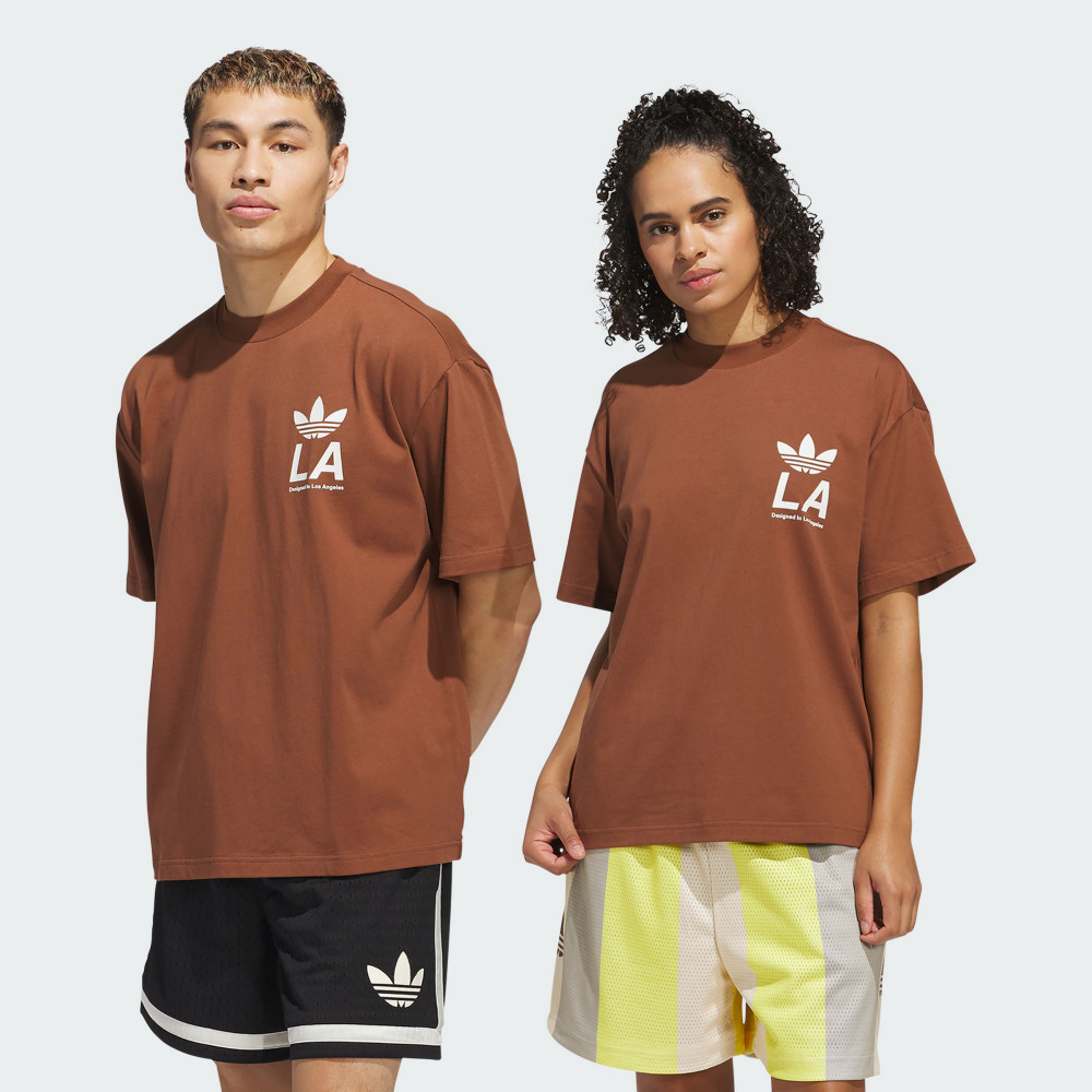 【ADIDAS】ADI SD BALL NET 短袖上衣 男女 咖啡色-JN6767