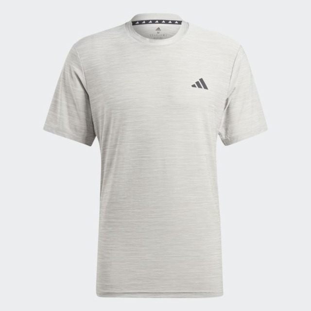 Adidas Tr-es Stretch T IC7416 男 T恤 運動上衣 休閒短袖 吸濕排汗 灰 亞版