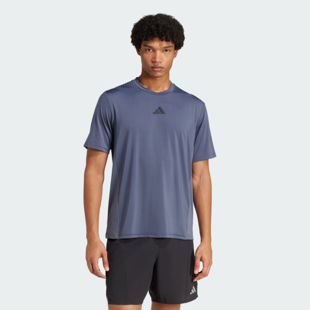 Adidas D4t Int. Tee JI8189 男 T恤 運動上衣 休閒短袖 訓練 吸濕排汗 藍 亞版