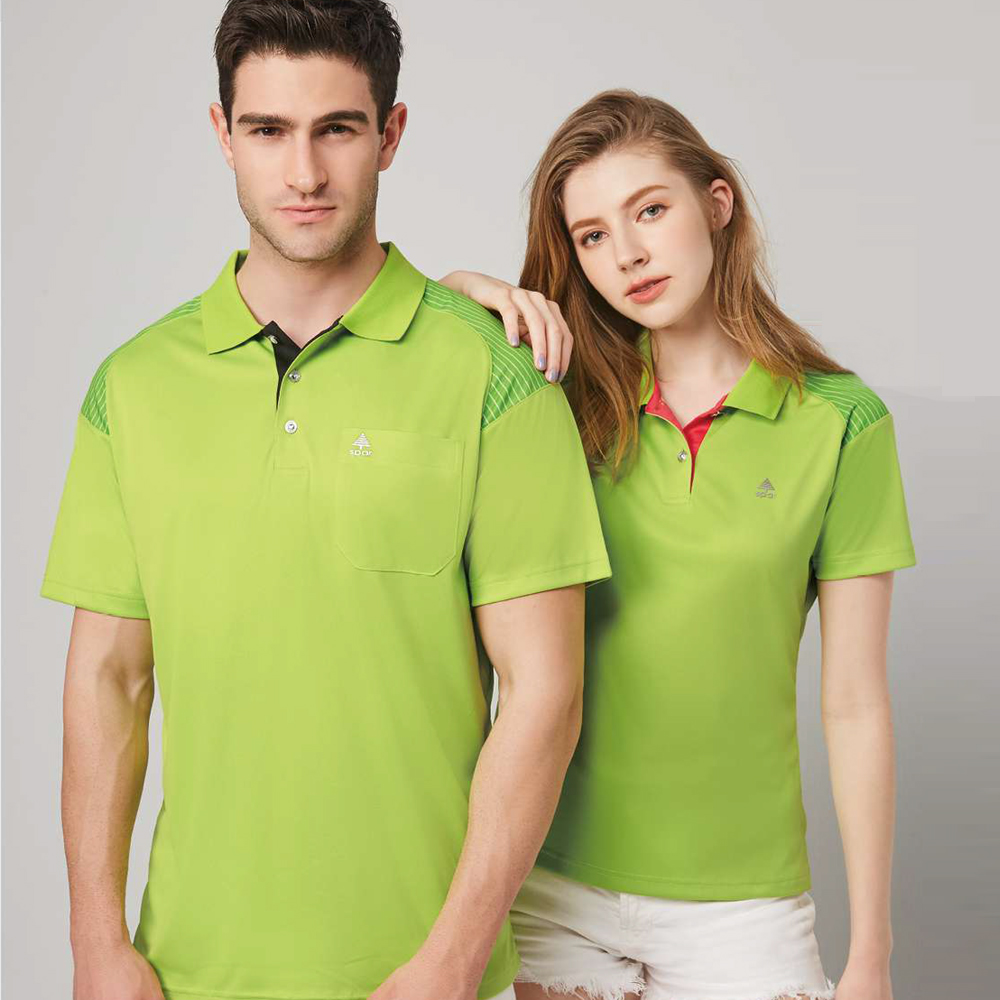 【SPAR】雙細條平紋女版短袖POLO衫(S237208)亮綠
