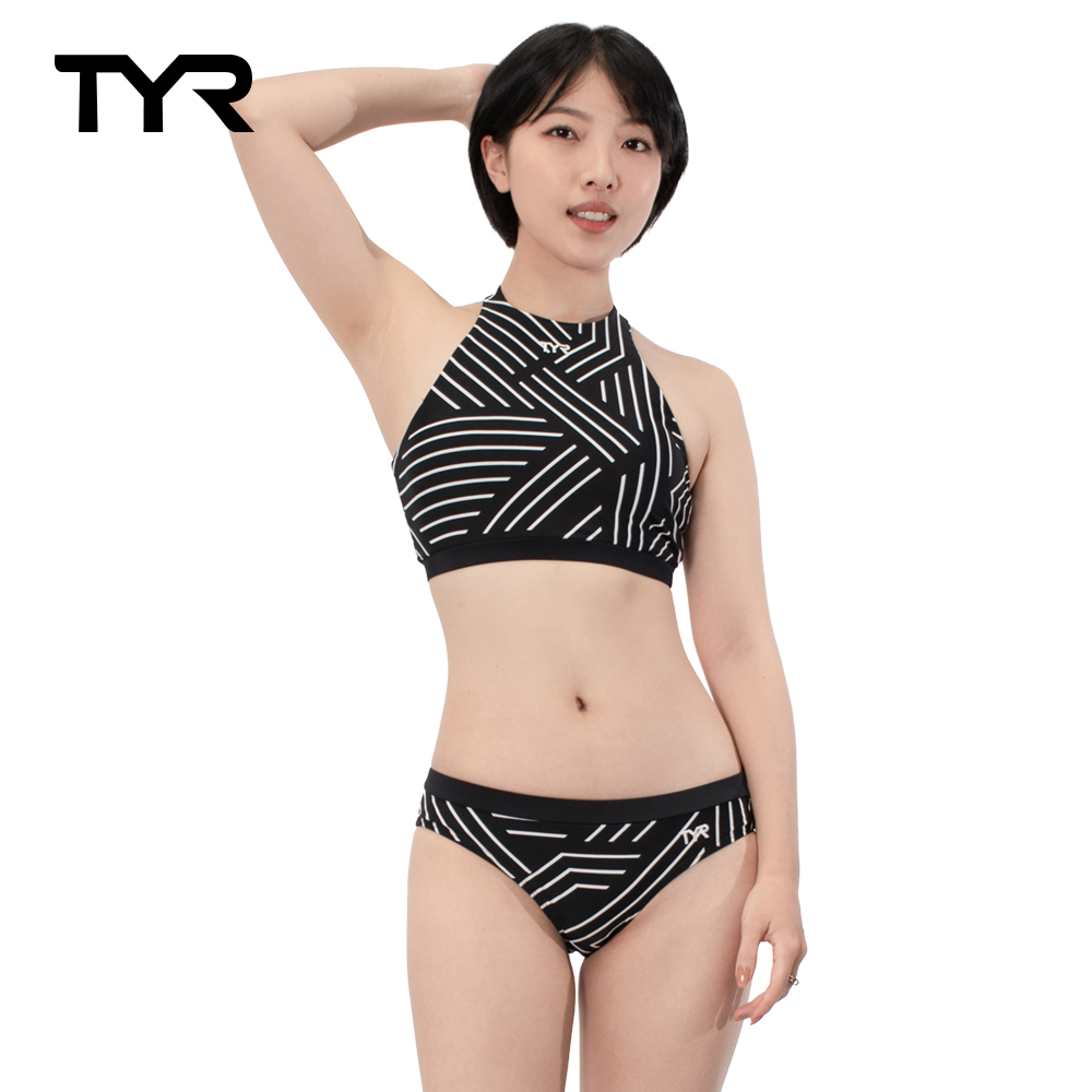 美國TYR Kelley Sporty Bikini兩件式三角泳裝-黑白