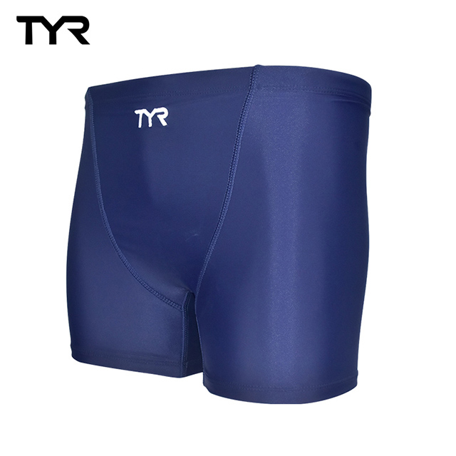 美國TYR Solid Boxer 男用四角泳褲 藍色