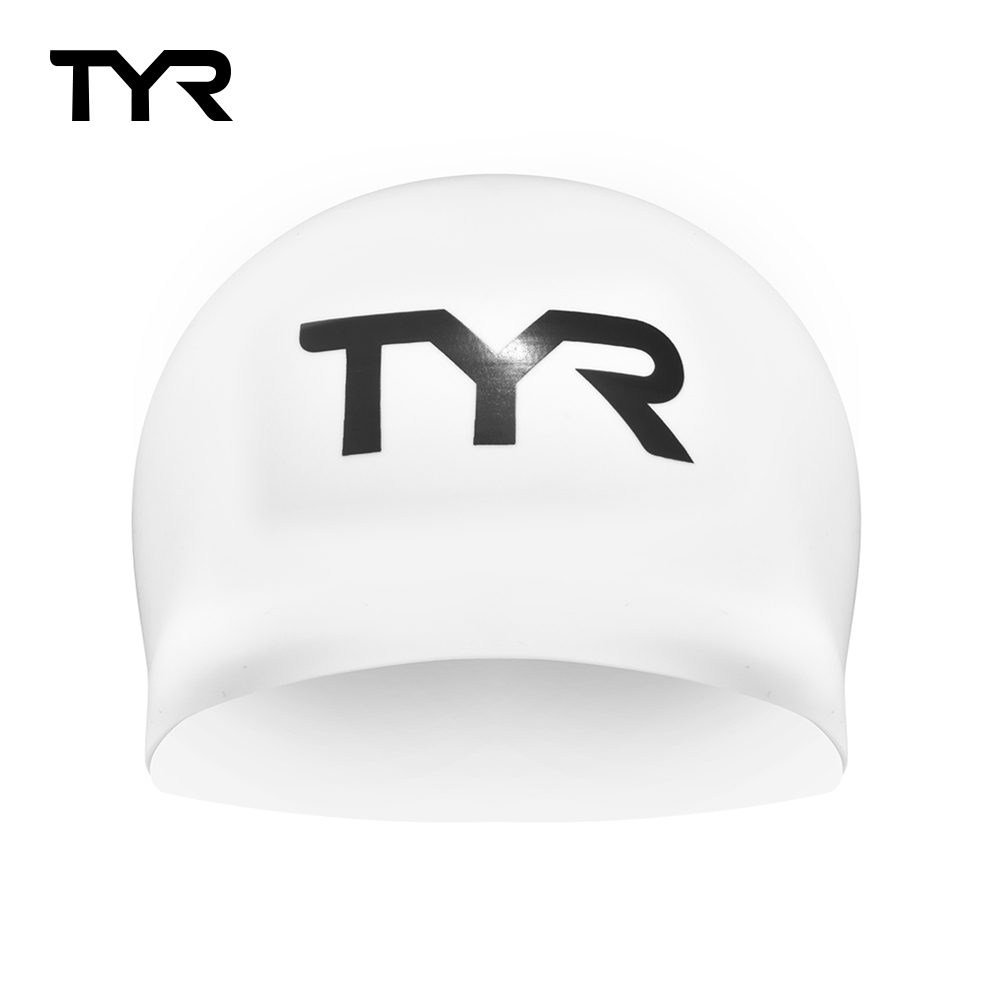 美國TYR 成人競技用3D矽膠泳帽 Blade Racing Cap White 台灣總代理