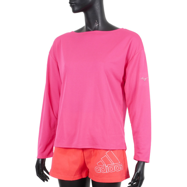 Mizuno T Shirt [32TA073465 女 長袖 T恤 進口 發熱材質 舒適 運動 休閒 桃紅