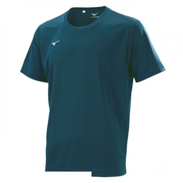 Mizuno [32TA150732 男 短袖 上衣 T恤 運動 路跑 訓練 抗紫外線 抗臭 吸汗 速乾 藍綠