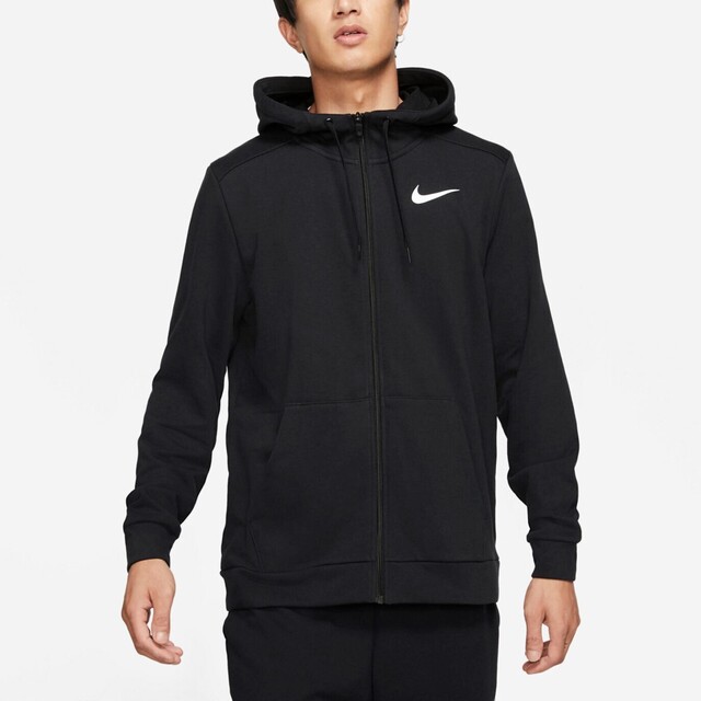 Nike As M Nk Df Hdie Fz Fl [CZ6377-010 男女 連帽外套 運動 休閒 基本款 黑