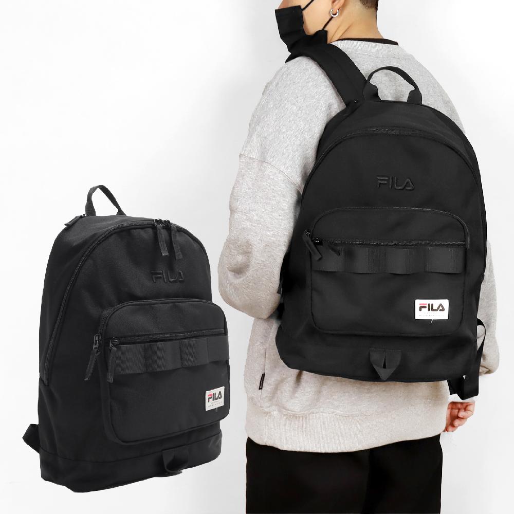 Fila 斐樂 後背包 Backpack 黑 白 可調背帶 多夾層 筆電包 雙肩包 背包 斐樂 BPY3007MX