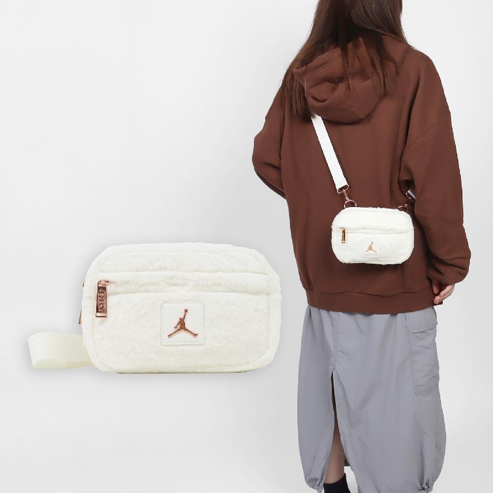 肩揹包 Jordan Fur 白 粉 絨毛 可調背帶 可拆 側揹包 隨行包 小包 JD2443009AD-001